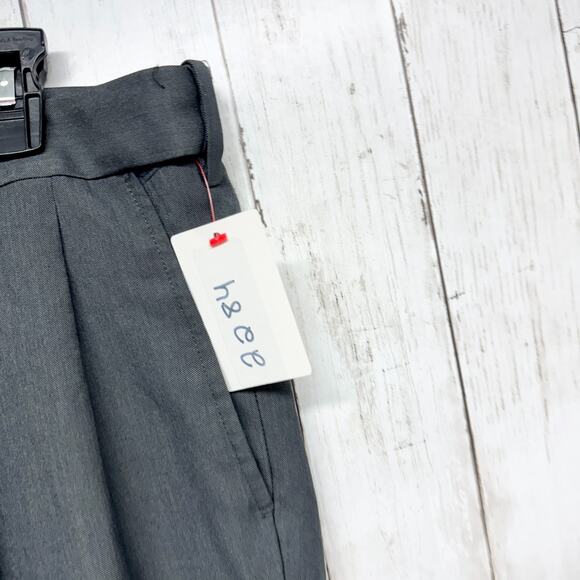 Savane Pants Men Size 36 X 30 Pleated Button Over Cuffed Dress Trousers Pockets - Picture 2 of 6